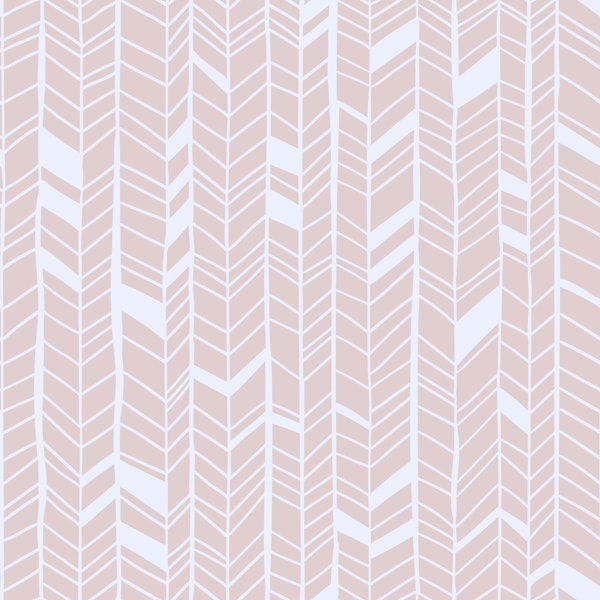 Hand drawn herringbone pale pink