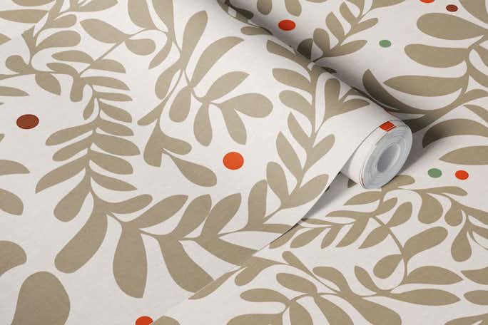 minimalistic organic leaveswallpaper roll