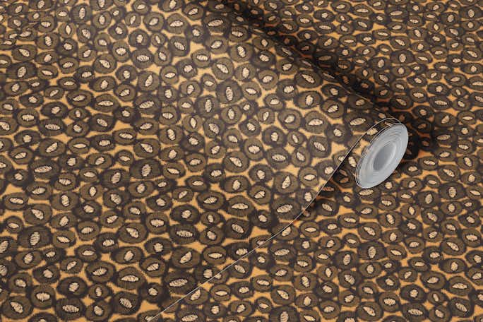 Golden Safari Elegance - Leopard Extravaganzawallpaper roll