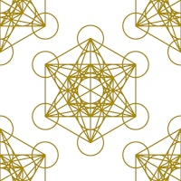 Archangel Metatron's Cube - gold and white papiers peint
