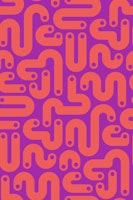 JELLY BEANS Curvy 80s Abstract - Coral Purple wallpaper