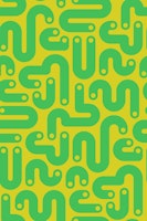 JELLY BEANS Curvy 80s Abstract - Green Citron carta da parati