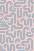 JELLY BEANS Curvy 80s Abstract - Gray Pink carta da parati