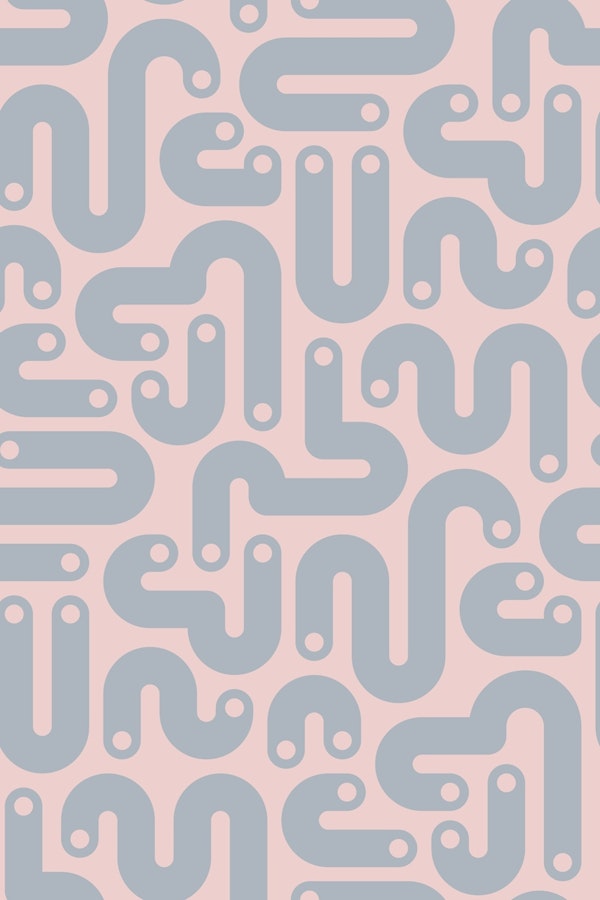 JELLY BEANS Curvy 80s Abstract - Gray Pink