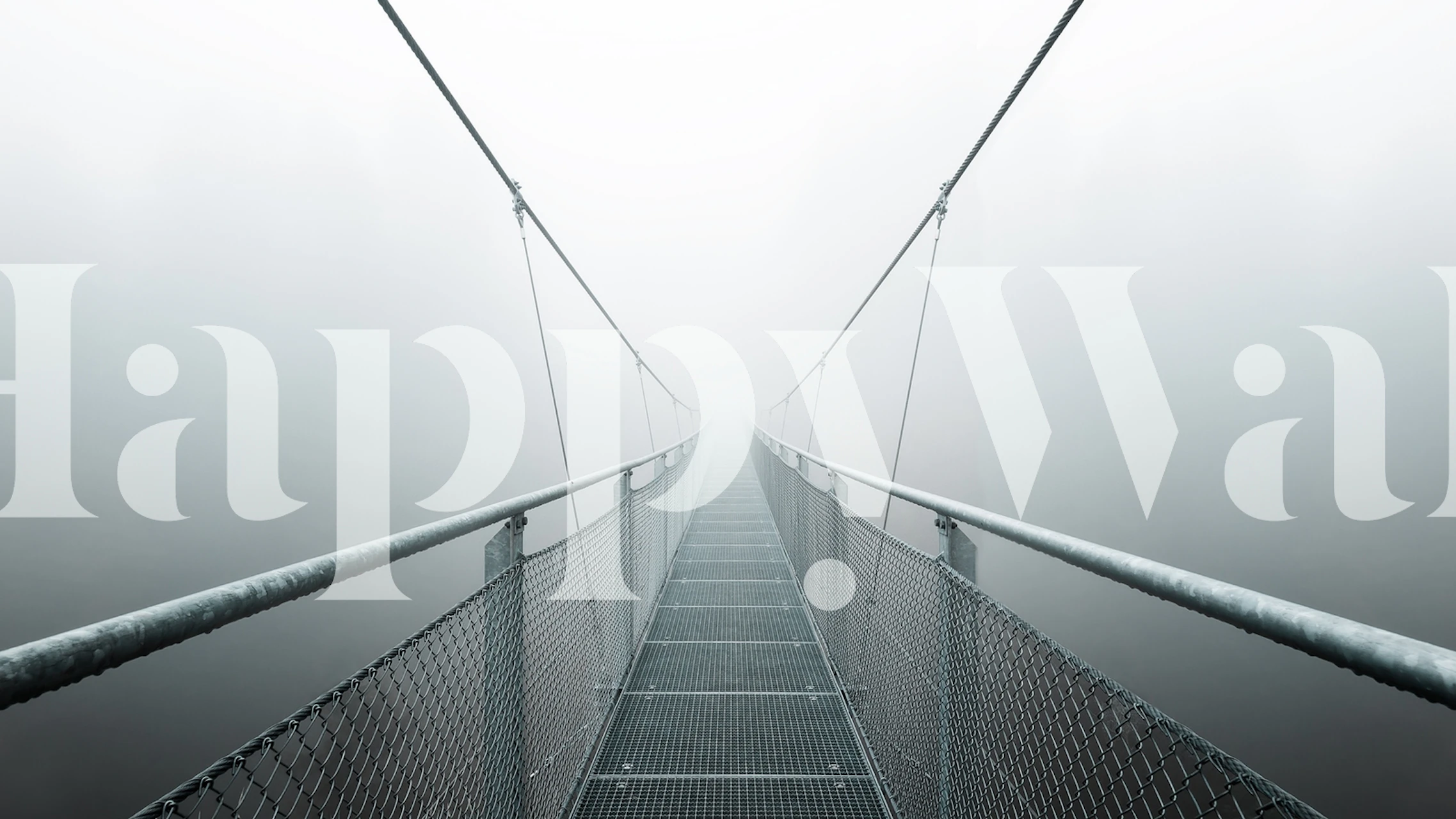 Wallpaper featuring a misty walkway