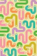JELLY BEANS Curvy 80s Abstract Brights Cream
