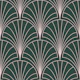 Art Deco Fans Pink Green