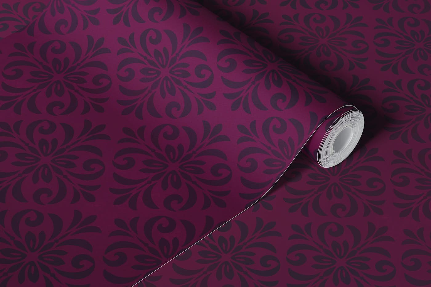 Classic Tile Ornament Pattern Mauve Purple wallpaper roll