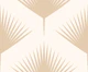 Modern Abstract Geo Palm Leaves in Sand Beige