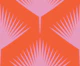 Abstract Modern Geo Palm Leaves Orange Pink