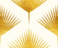 Abstract Modern Gold Palm Leaves Leaf Geo tapete