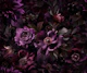 Opulent Baroque Flowers Mauve Purple