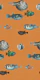 Acquario Fish pattern in orange