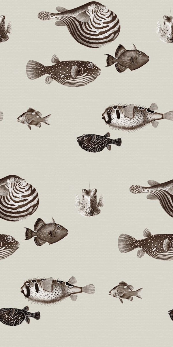 Acquario Fish pattern neutral cream beige