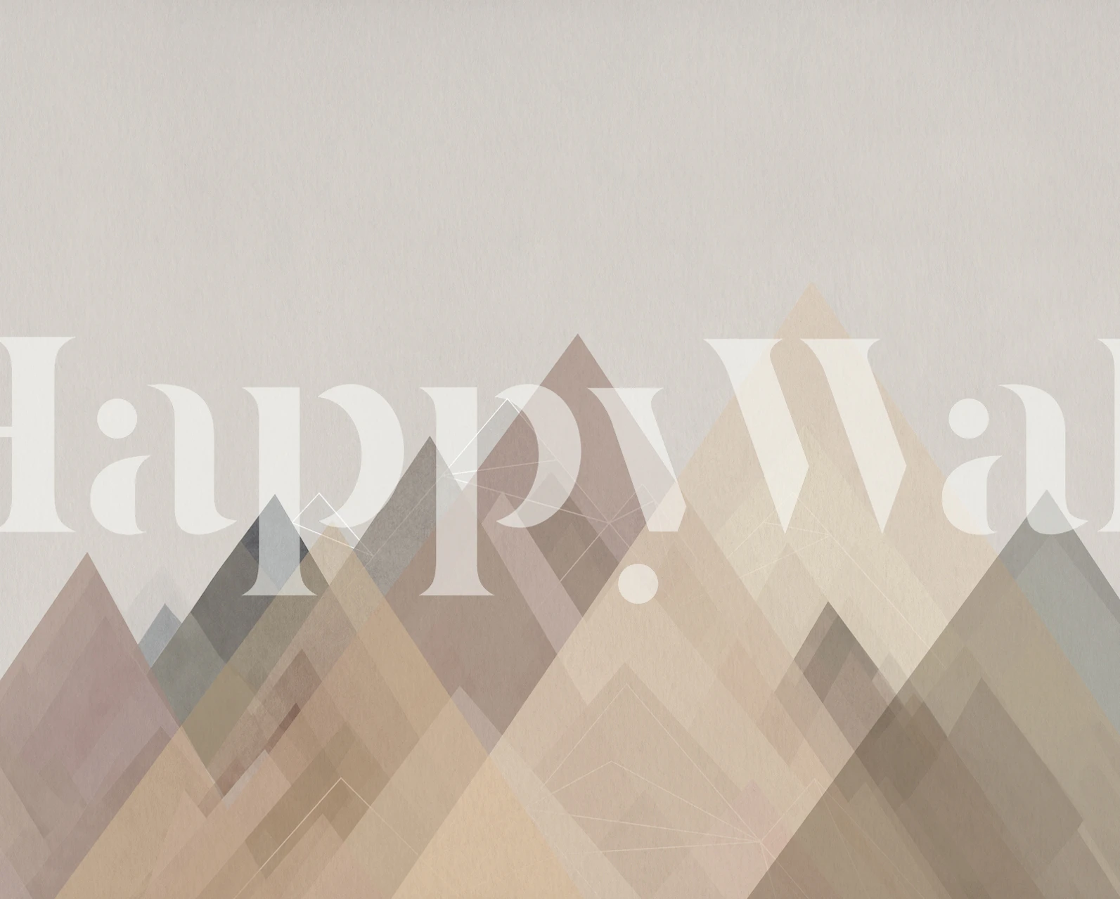 Abstract Mountain Wallpaper In Neutral Tones.