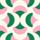Green pink retro abstraction / 3007 A