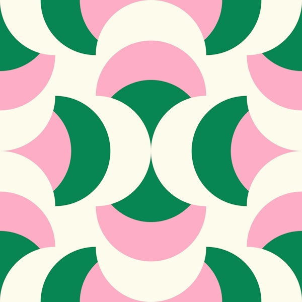 Green pink retro abstraction / 3007 A