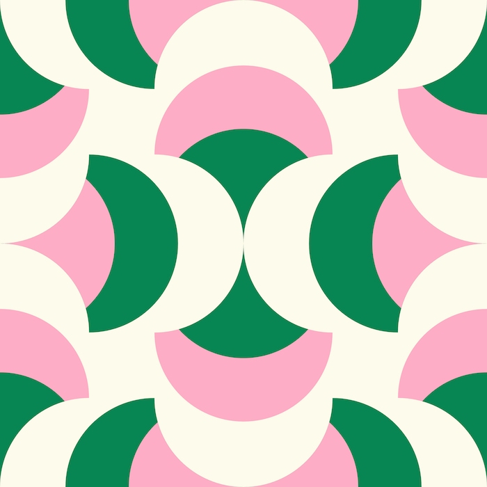 Green pink retro abstraction / 3007 A
