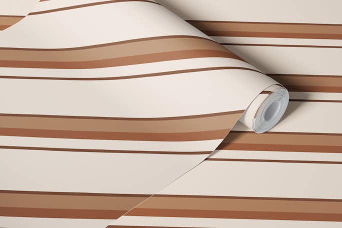 Brown stripes with white backgroundwallpaper roll