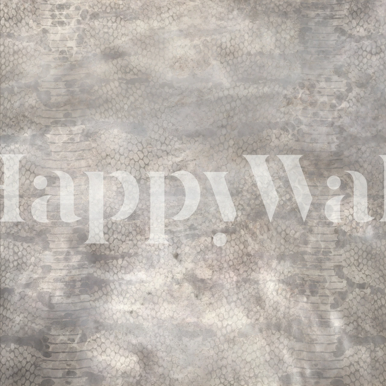 Textured snakeskin silver wallpaper mural with shimmering details