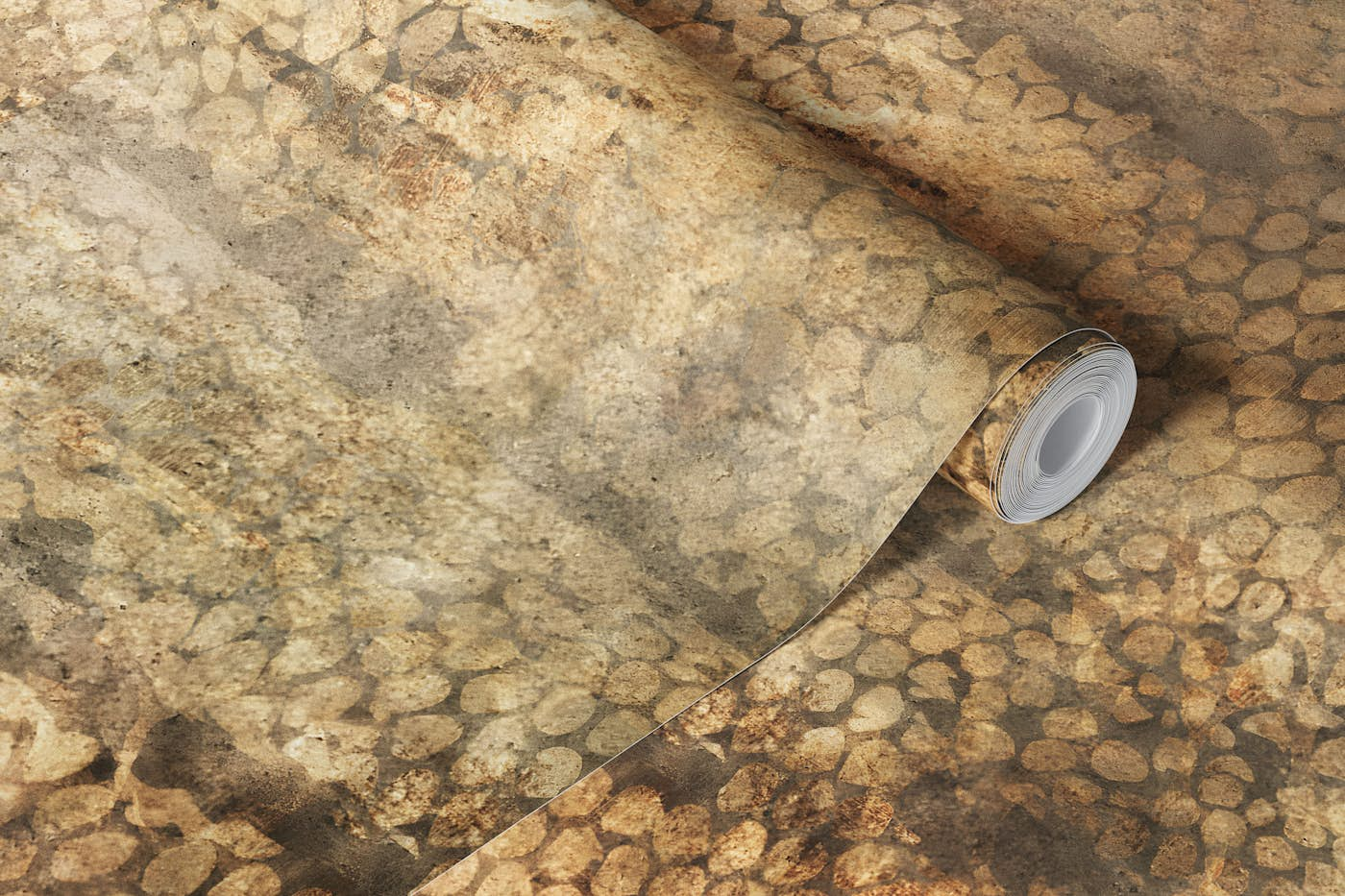 Snake Skin - Bronzed Gold wallpaper roll