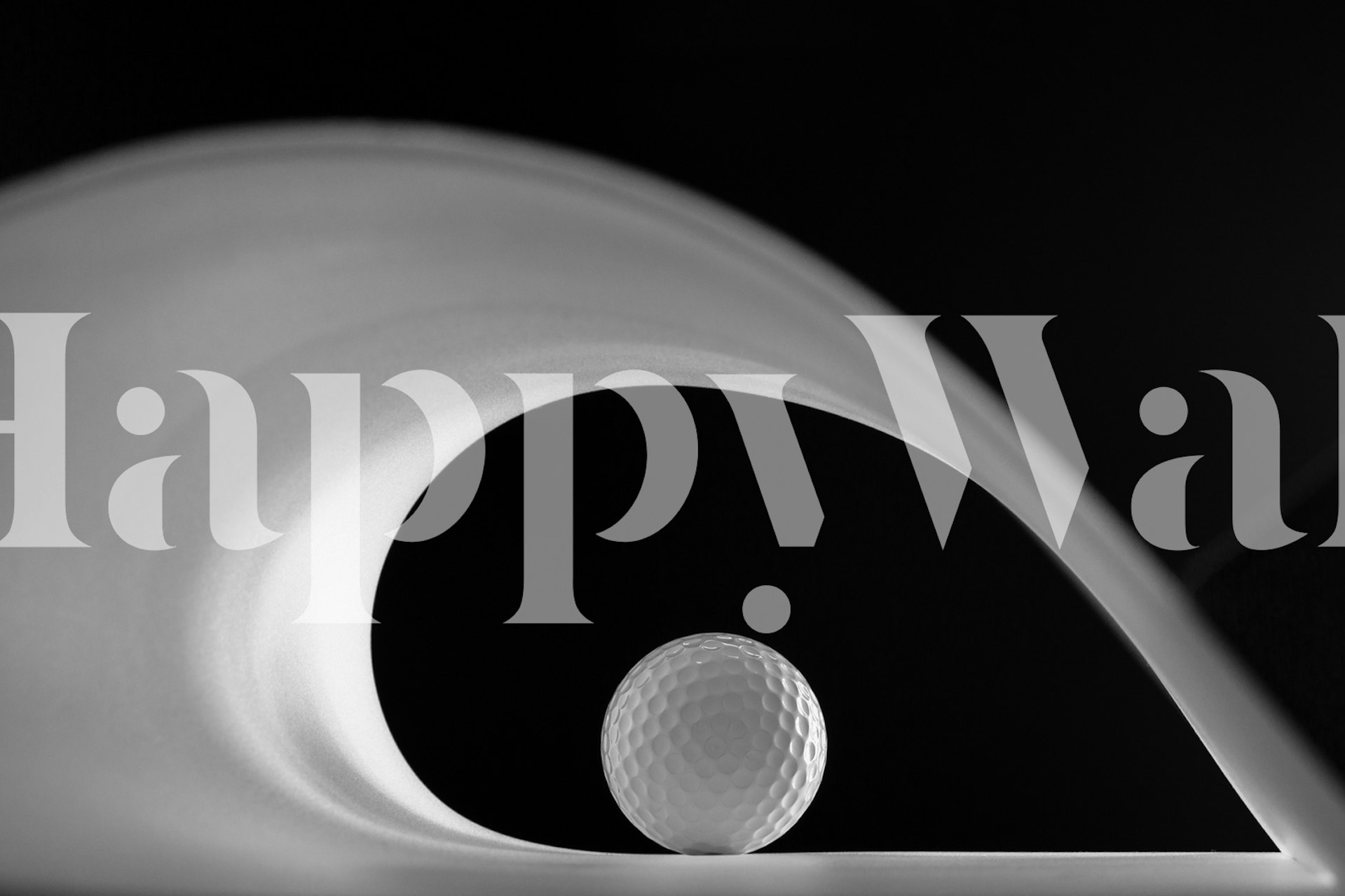 Golf ball design wallpaper in a room