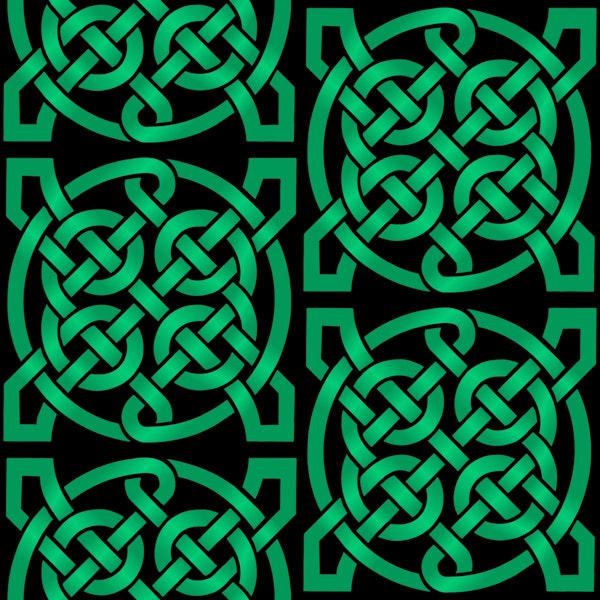 Black-Green Celtic Knot