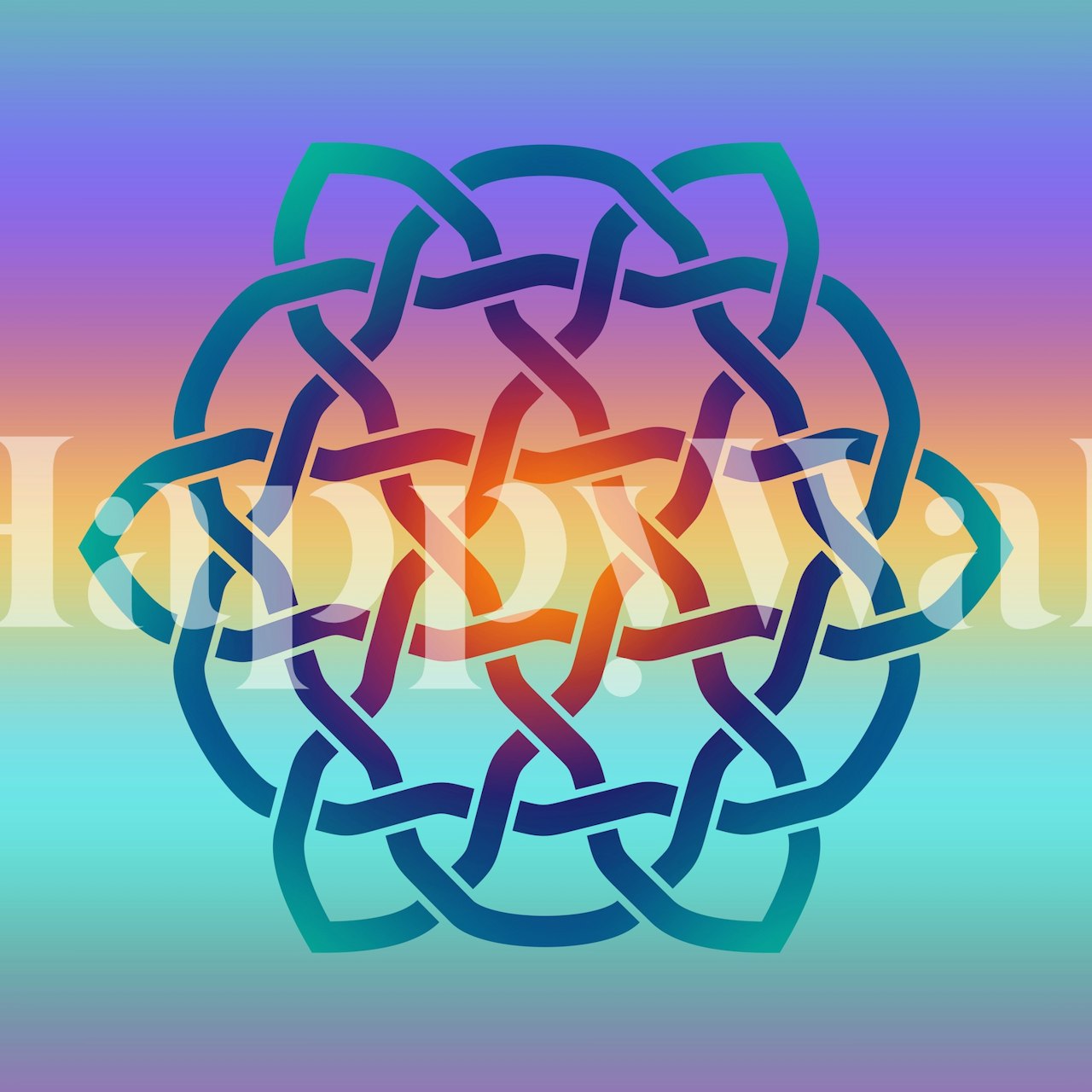 Rainbow Celtic Knot Wallpaper - Happywall