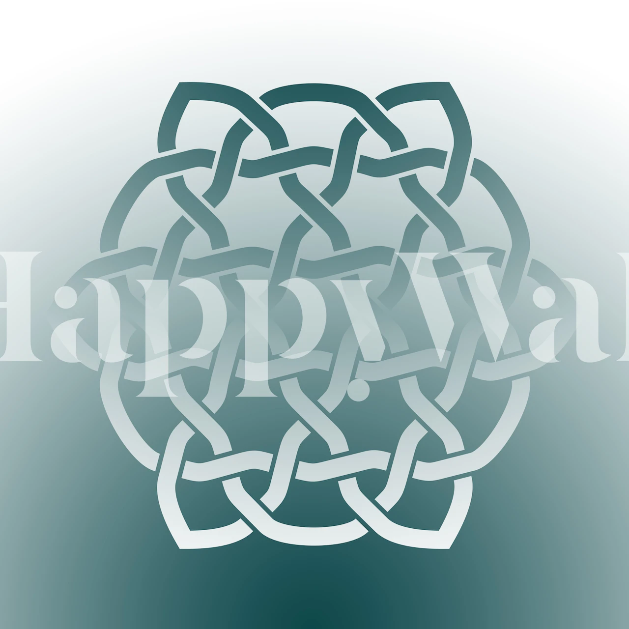 Carta da parati Blue Gradient Celtic Knot in una stanza