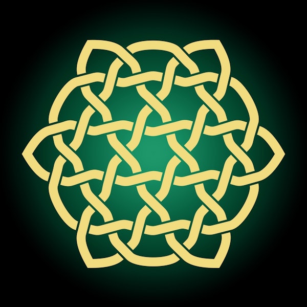 Black-Green-Gold Celtic Knot