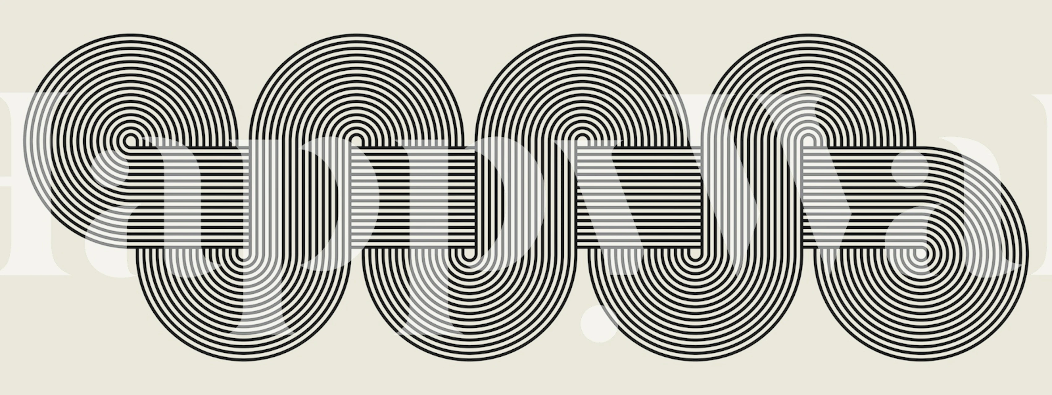 Carta da parati con linee e cerchi astratti in toni neutri