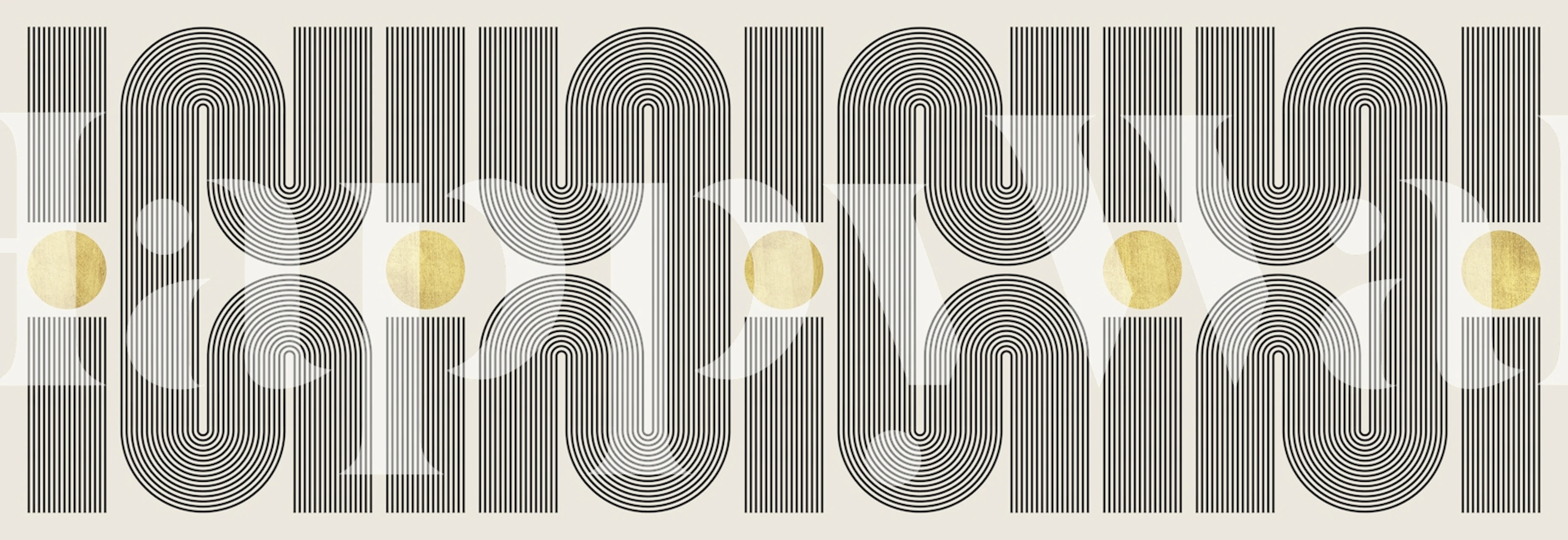 Lines and circles 27 papel pintado en una habitación elegante