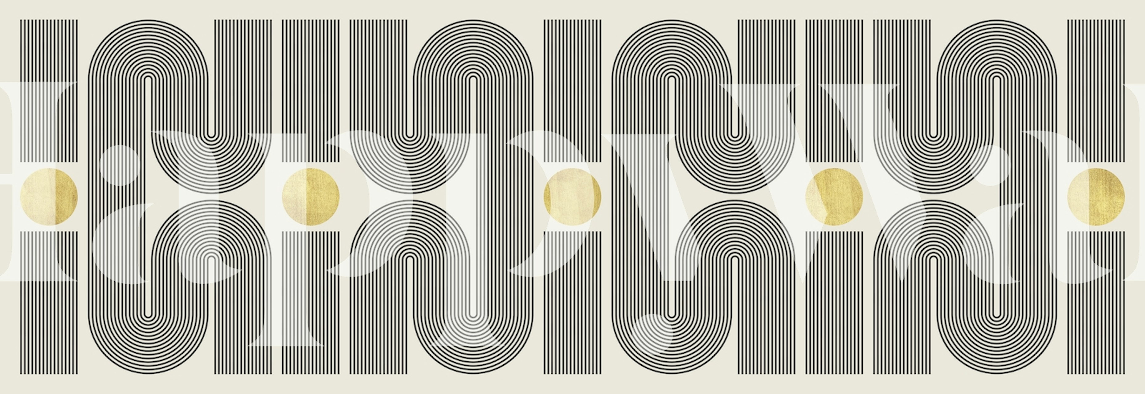 Lines and circles 27 ταπετσαρία σε ένα κομψό δωμάτιο