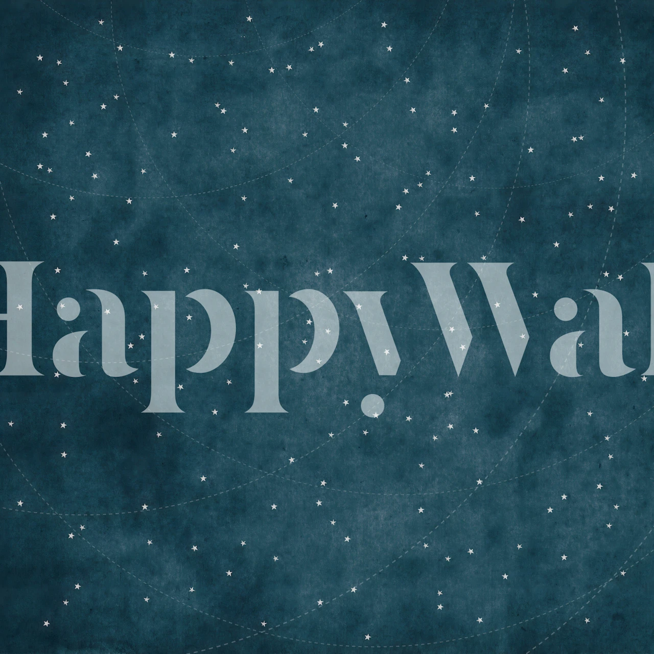 Midnight blue starry wallpaper with white stars