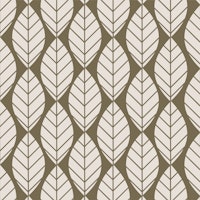 Natural beige brown Leaf pattern tapete