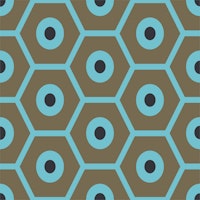 Mocha Beehive Turquoise Cells ταπετσαρία
