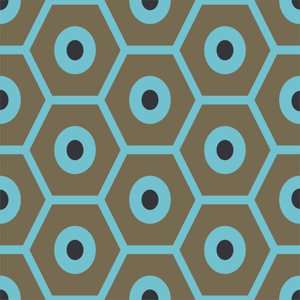 Mocha Beehive Turquoise Cells