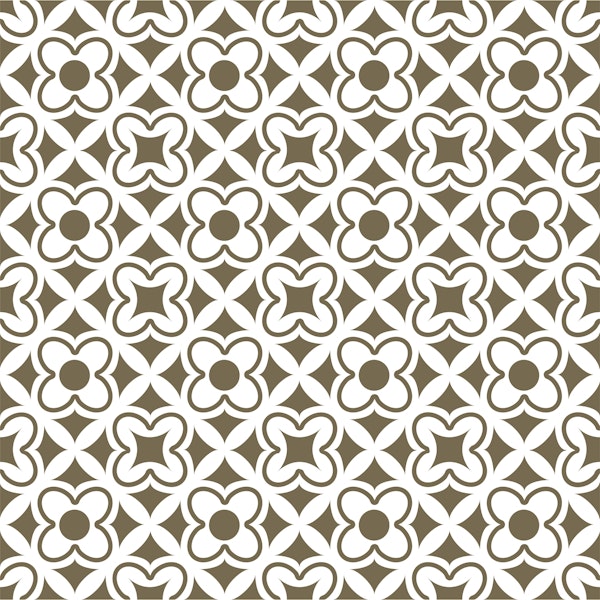 Neutral Tones Moroccan Ornament Pattern