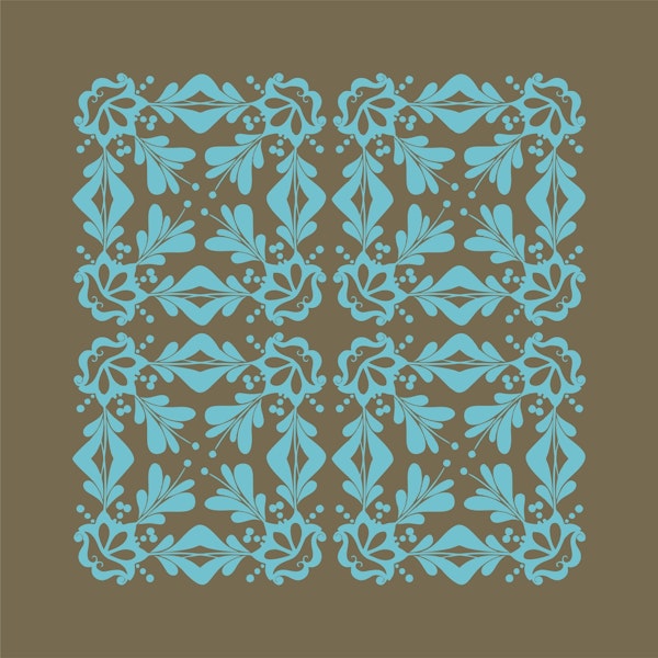 Brown Mocha Aqua Blue Turkish Oriental