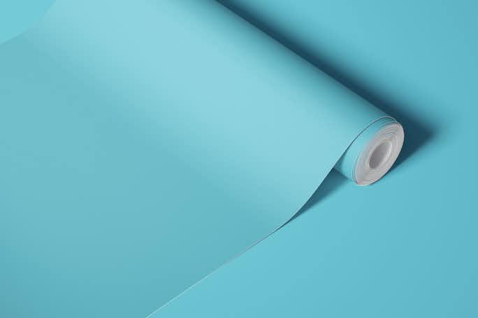 Teal blue aqua solid colourwallpaper roll