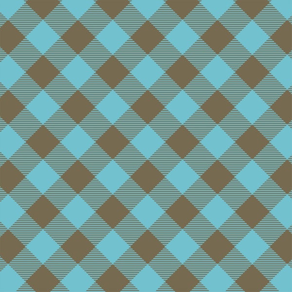Brown Turquoise Gingham Pattern