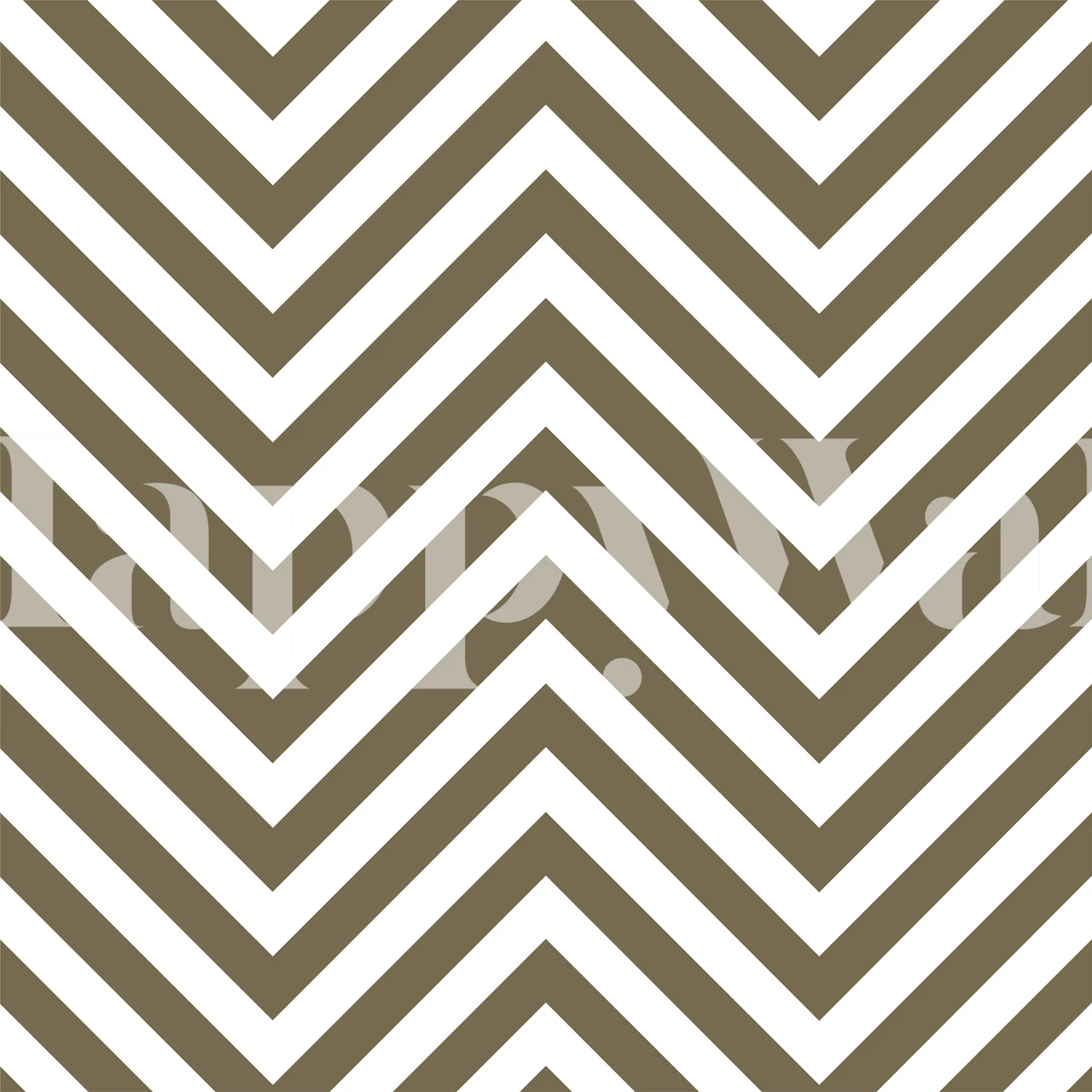 Taupe Brown White Chevron pattern tapet i rummet