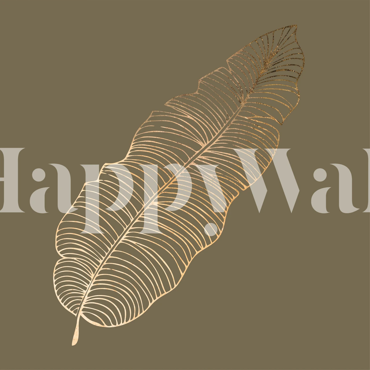 Jumbo Palm Leaf tapet i ett rum