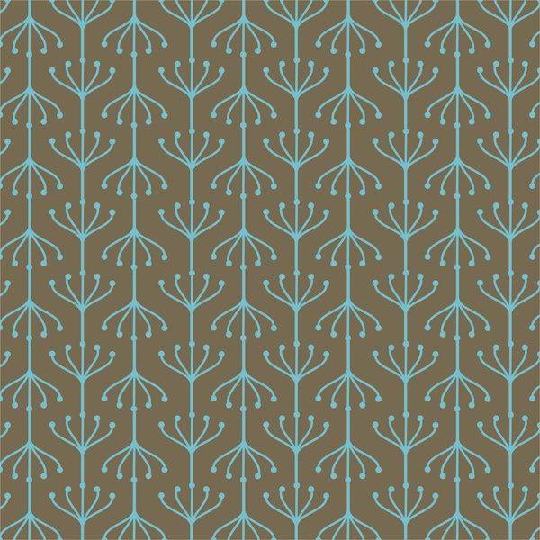 Taupe Floral Ornaments Stripes