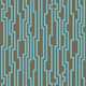 Zig zag in brown and teal blue