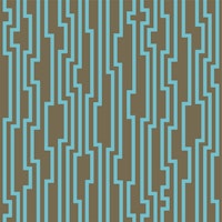 Zig zag in brown and teal blue papiers peint