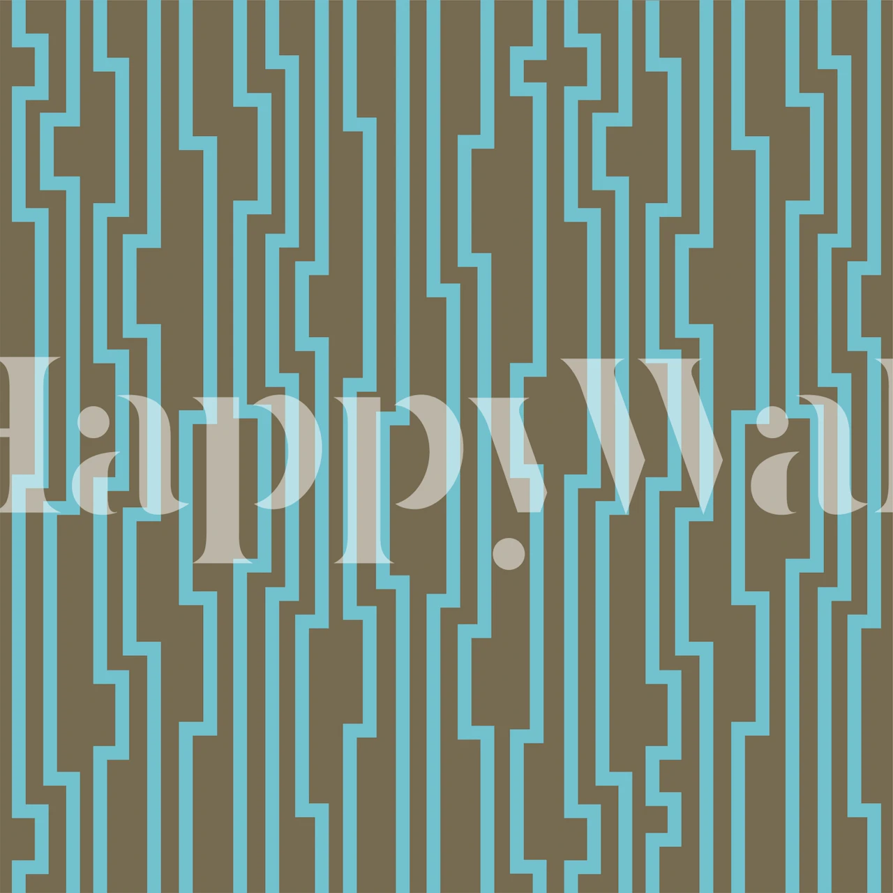 Zigzag brown and teal blue in een kamer