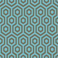 Turquoise Taupe Hexagon Pattern ταπετσαρία