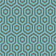 Turquoise Taupe Hexagon Pattern