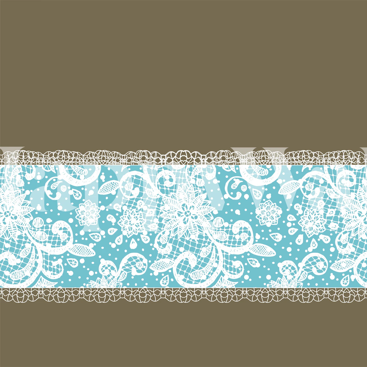 Elegant turquoise and teal patterned wall mural